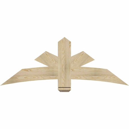 Ekena Millwork Alberta Rough Sawn Timber Gable Bracket, Douglas Fir, 60"W x 22"H x 4"D x 6"F, 9/12 Pitch GBW060X22X0406ALB00RDF